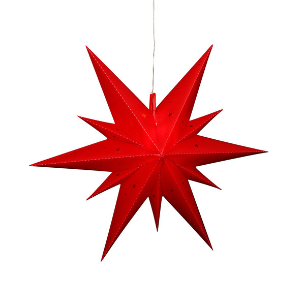 Advents Stern Fensterstern LED Beleuchtung 60cm rot für Innen/ Außen