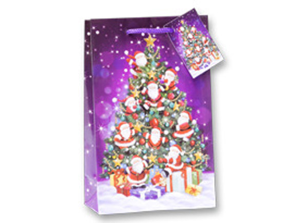 Geschenktüte Weihnachten 12x19cm Mini Weihnachtsbaum Geschenktasche