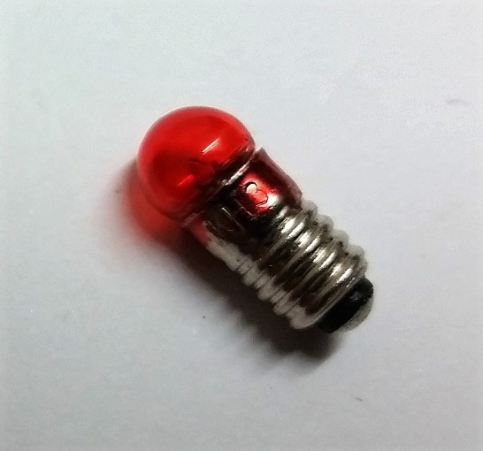 Ersatzlampe E5,5 Krippenbeleuchtung  3,5V Rot Kugel