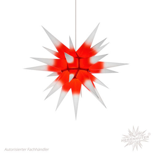 Herrnhuter Sterne I6 Papier Stern 60 cm Weiß mit Rotem Kern