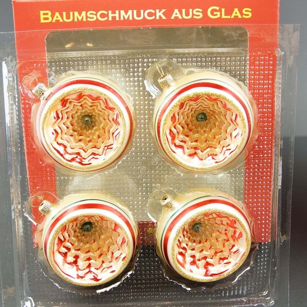 Weihnachtskugeln Reflex Thüringen Glas champagner Christbaumschmuck