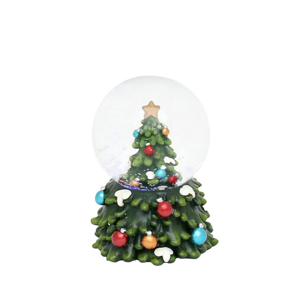 LED Schneekugel mit Beleuchtung Weihnachtsbaum Ø 5cm Farbwechsel