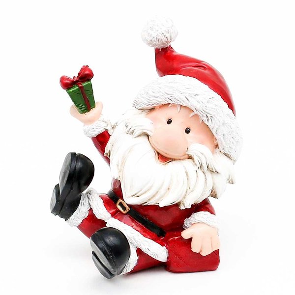 Weihnachtsmann Figur 10cm Sitzend Lustig