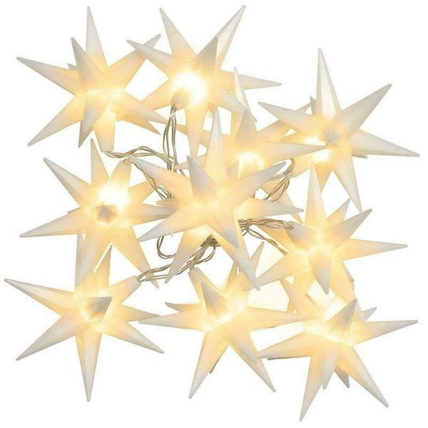 LED Weihnachtssterne Lichterkette 3D Sternenkette 10 Sterne